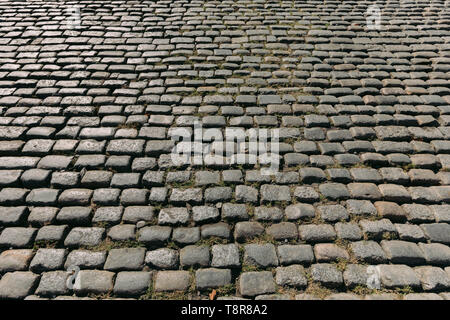 old paving tiles. background of floor with paving stones Stock Photo