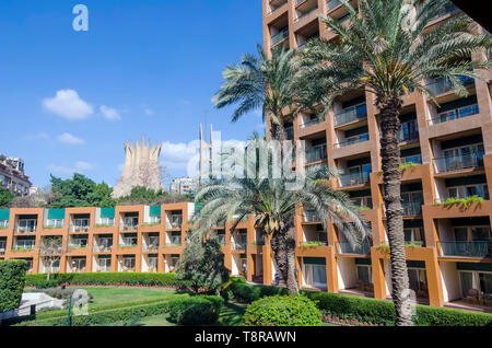 Cairo Marriott Hotel & Omar Khayyam Casino garden view  rooms Stock Photo