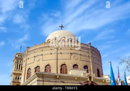 Church of St. George is a Greek Orthodox. Its exterior dome is a landmark of Old Cairo  Egypt Stock Photo