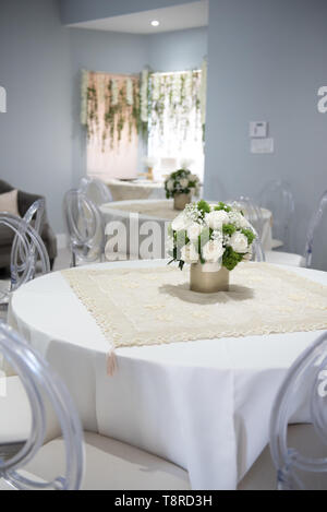 Celebration table setting living room Stock Photo