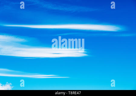 Beautiful blue sky with cirrus clouds; central Colorado; USA Stock Photo