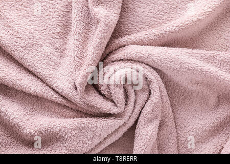 Wrinkled terry towel texture, closeup Stock Photo