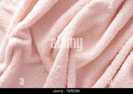 Wrinkled terry towel texture, closeup Stock Photo