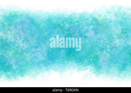 Pastel color rainy blue abstract or watercolor paint background Stock Photo