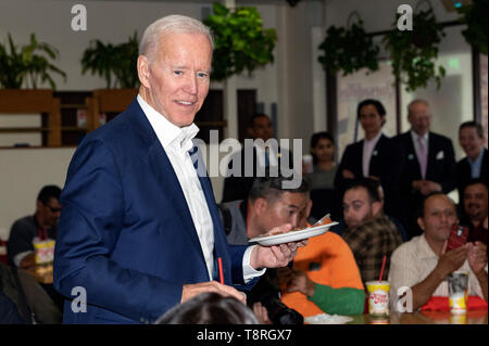 Former Vice President and Democratic presidential candidate Joe Biden seen at a taco restaurant in Los Angeles, California. Stock Photo