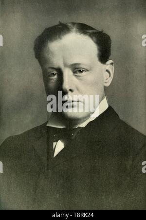 'Winston Churchill (First Lord of the Admiralty)', (1919).  Creator: Reginald Haines. Stock Photo