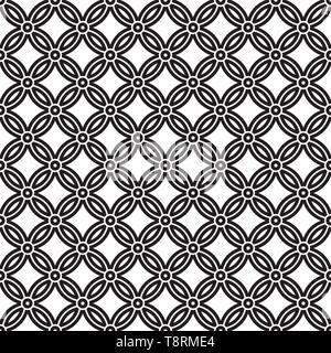 Seamless geometric ornament based on traditional Japanese pattern Kumiko.Double lines are black.For design template,textile,fabric,wrapping paper,lase Stock Vector