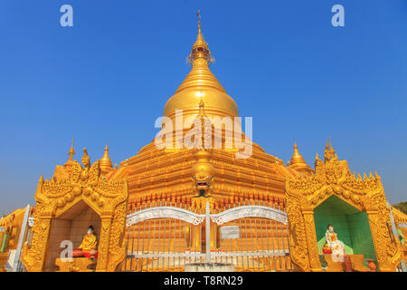 The Kuthodaw Pagoda in Mandalay Stock Photo