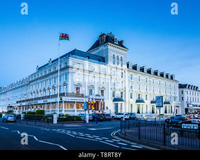 St George's Hotel Llandudno in North Wales - built 1854, an elegant Victorian hotel on the promenade in the North Wales resort of Llandudno. Stock Photo