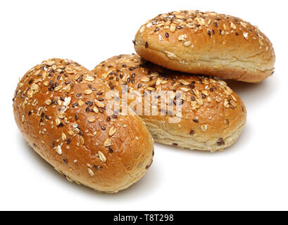 Multigrain bread loaf isolated on white background Stock Photo