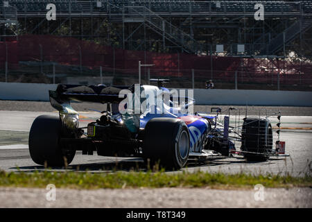 Barcelona, Spain. May, 14th, 2019. Daniil Kvyat of Russia with 26 Scuderia Toro Rosso on track of F1 Test at Circuit de Catalunya. Stock Photo