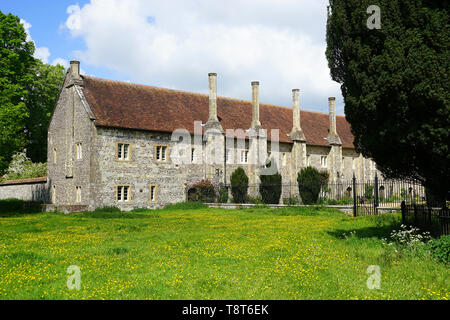 Almshouses at the Hospital of St Cross, Winchester Stock Photo