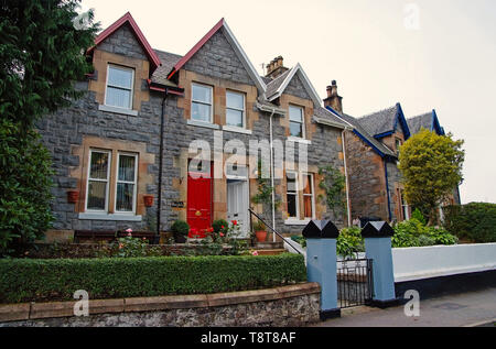 Oban, United Kingdom - February 20, 2010: Duisdale house hotel. Victorian style building. Architecture and design, Stylish accommodation, Vacation and wanderlust Stock Photo