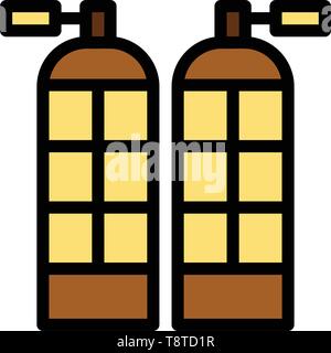 diving swimming equipment Summer vector logo icon or illustration. Editable stroke and color. Perfect use for pattern and design graphic. Stock Vector