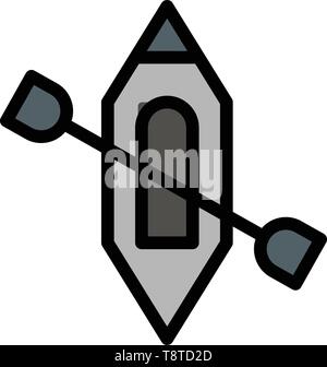 canoe kayak sport Summer vector logo icon or illustration. Editable stroke and color. Perfect use for pattern and design graphic. Stock Vector