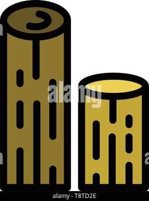 wooden ecology Summer vector logo icon or illustration. Editable stroke and color. Perfect use for pattern and design graphic. Stock Vector
