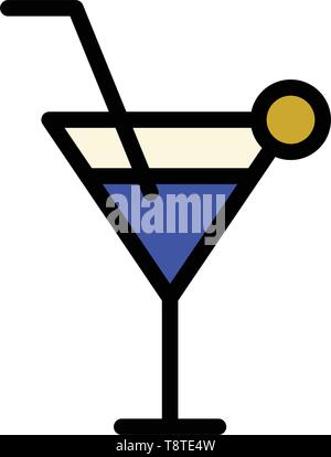 juice drink Summer vector logo icon or illustration. Editable stroke and color. Perfect use for pattern and design graphic. Stock Vector