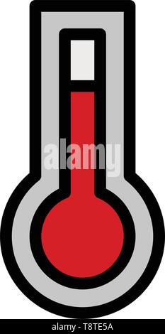 hot temperature Summer vector logo icon or illustration. Editable stroke and color. Perfect use for pattern and design graphic. Stock Vector