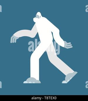 Yeti isolated. Bigfoot abominable snowman. vector illustration Stock ...