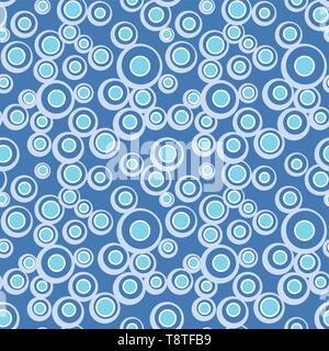 Bright vector colorful bubbles on colored background. Abstract geometric seamless pattern for textile, wrapping paper, prints, fabric, wallpaper, web  Stock Vector