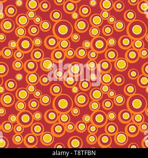 Bright vector colorful bubbles on colored background. Abstract geometric seamless pattern for textile, wrapping paper, prints, fabric, wallpaper, web  Stock Vector