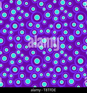 Bright vector colorful bubbles on colored background. Abstract geometric seamless pattern for textile, wrapping paper, prints, fabric, wallpaper, web  Stock Vector