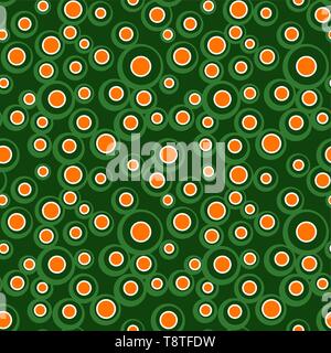 Bright vector colorful bubbles on colored background. Abstract geometric seamless pattern for textile, wrapping paper, prints, fabric, wallpaper, web  Stock Vector
