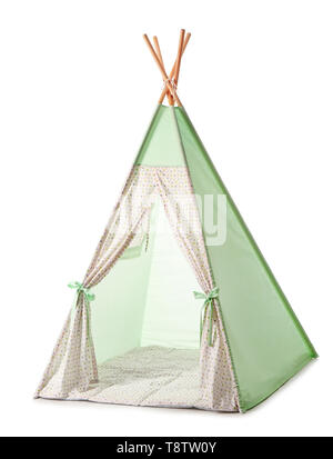 Cozy play tent for kids on white background Stock Photo