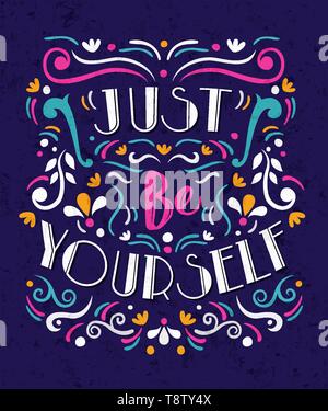 do it yourself, text design. Vector calligraphy. Typography poster