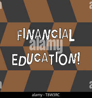 Word writing text Financial Education. Business photo showcasing education and understanding of various financial areas Seamless Slanting Squares in B Stock Photo