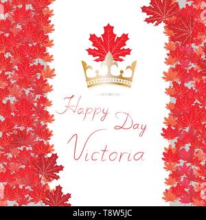Vector illustration of Happy celebrate Victoria Day. Stock Vector
