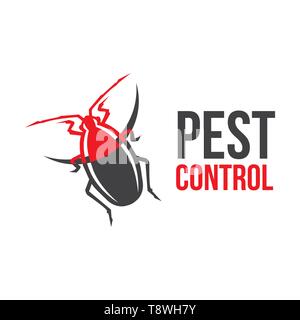 Vector logo for pest and insect control company Stock Vector