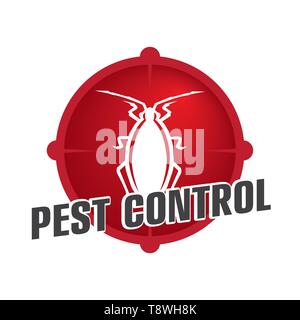 Vector logo for pest and insect control company Stock Vector