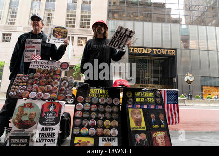 NEW YORK - USA - MAY 5 2019 - Demonstration against president Donald Trump outside Trump Tower Stock Photo