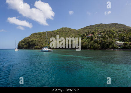 Marigot Bay, St Lucia in the Caribbean Stock Photo