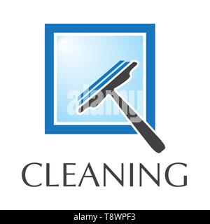 vector logo of cleaning service Stock Vector