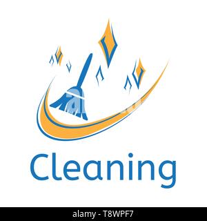 vector logo of cleaning service Stock Vector