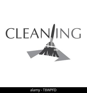 vector logo of cleaning service Stock Vector