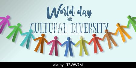 Cultural Diversity Day poster illustration. Tree made of human hand ...