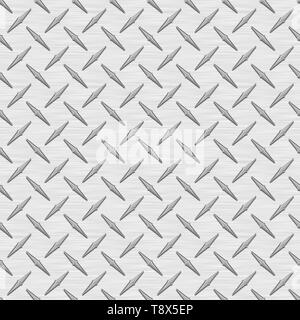 Silver Diamond Plate Metal Seamless Texture Tile Stock Photo
