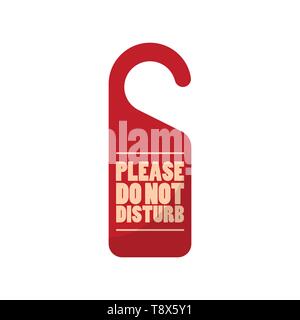 Please do not disturb door tag icon. Vector illustration Stock Vector