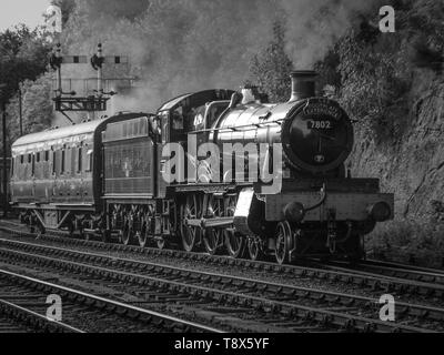 7802 'Bradley Manor' at Bewdley Stock Photo