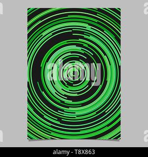 Green vector circular flyer background from half circles Stock Vector