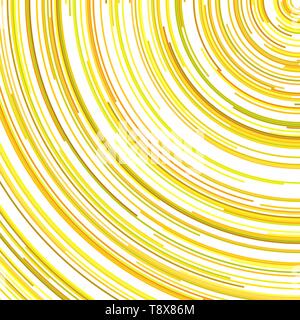 Yellow circular abstract background from concentric circular stripes Stock Vector