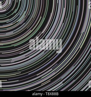 Colorful psychedelic abstract background from concentric circular lines Stock Vector