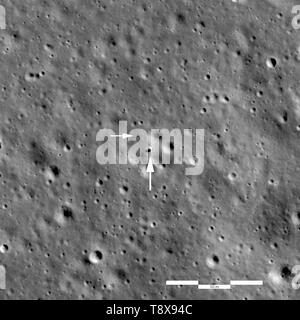 Chang'e 4 Landing Site on the Moon Stock Photo