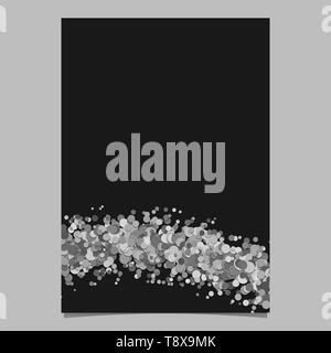 Abstract blank wavy confetti poster background with sprinkled dots Stock Vector