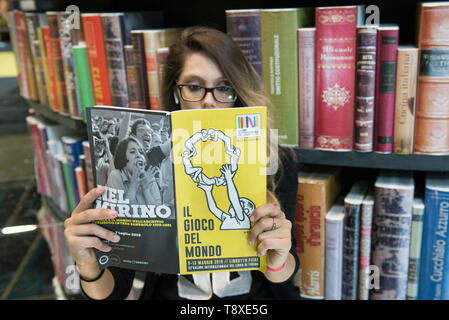 Turin, Piedmont, Italy. 9th May, 2019. Turin, Italy-May 9, 2019: Inauguration of the Turin International Book Fair. Credit: Stefano Guidi/ZUMA Wire/Alamy Live News Stock Photo