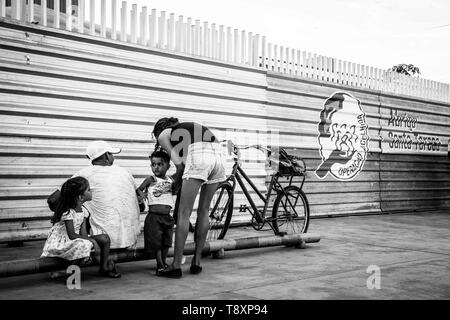 Pacaraima, Brazil. 12th Sep, 2018. Family of Venezuelans are waiting for a vacancy at one of the centers of the federal government, Operation Acolhida in Boa Vista, Roraima. Credit: Fernando Cabrera/FotoArena/Alamy Live News Stock Photo