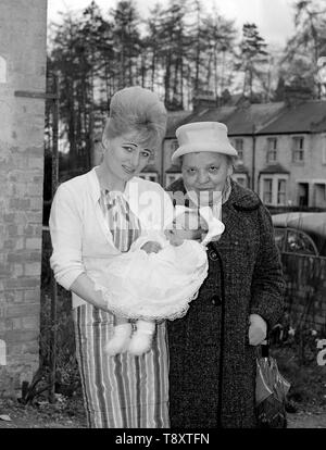 A Baby Christening in the UK c1962  Photo by Tony Henshaw Stock Photo